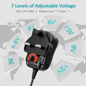 อะแดปเตอร์ AC/DC อเนกประสงค์ 36W สำหรับจ่ายไฟแล็ปท็อป กล้องวงจรปิด ปรับแรงดันไฟฟ้าได้ 3V 12V พร้อมระบบ OTP รับประกัน 2 ปี หัวต่อแบรนด์ดัง - Product Image 4