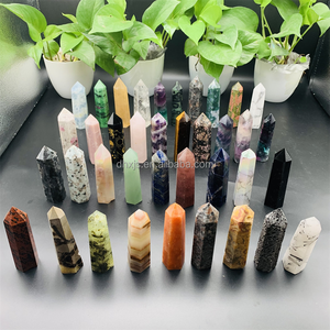 Tinh thể điểm tự nhiên Tay Chạm Khắc pha lê Wands chữa bệnh may mắn tháp obelisk - Product Image 6