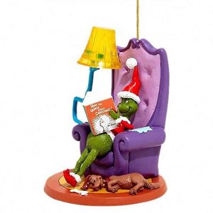 Nouvelles décorations de Noël Grinched en acrylique, pendentifs amusants pour sapin de Noël, monstre voleur vert, décorations à suspendre pour sapin de Noël - Product Image 2