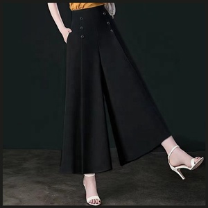 <span class=keywords><strong>Pantaloni</strong></span> Eleganti da Ufficio Primaverili ed Estivi, Vintage a Vita Alta con Tasche, <span class=keywords><strong>Taglie</strong></span> <span class=keywords><strong>Forti</strong></span>, Casual a Gamba Larga - Product Image 4