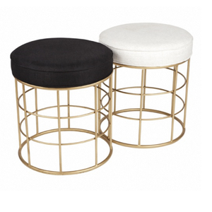 Taburetes y Otomanas Minimalistas, Muebles Cómodos con Asientos Tapizados y Reposapiés para Sala de Estar, Dormitorio, Salón y Uso en Hoteles - Product Image 1