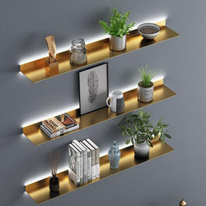 Estantería de pared emisora de luz Estantería de pared para colgar en la pared Almacenamiento en el hogar Estante de exhibición para sala de estar - Product Image 4