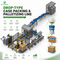Ligne d'emballage et de palettisation automatique de sachets dans des cartons – Machine d'emballage de cartons à dépose de sachets – Emballeuse de cartons à dépose de sachets