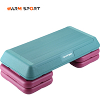 Equipo de Gimnasio en Casa, Plataforma de Step Aeróbico de 28 Pulgadas, Altura Ajustable de 4-6-8 Pulgadas, Antideslizante, Ajustable, para Ejercicios Aeróbicos