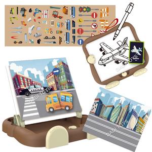 Tablero de escritura de plástico educativo para niños, juguete de pintura para niños, tablero de dibujo magnético creativo - Product Image 5