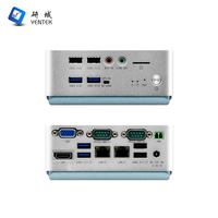 Komputer Mini Desktop Intel I5 Generasi ke-6, 8, 10 DDR4 M.2 SSD Win10 Linux Ubuntu VGA HD 2 COM 2 Lan Mini PC Industri