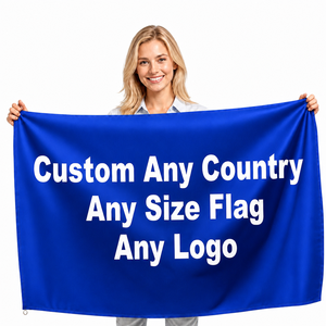 Bandiere Nazionali di Tutti i Paesi con Logo Personalizzato, Stampa Digitale 3x5 Piedi, Asta in Fibra di Vetro, Poliestere - Product Image 1