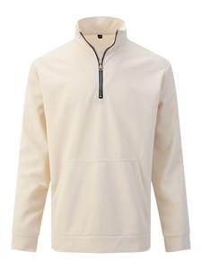 Nuevo Diseño 2026 Sudadera con <span class=keywords><strong>Capucha</strong></span> <span class=keywords><strong>Oversize</strong></span> para Hombre, Cierre de Cremallera 1/4, Tejido Waffle, Manga Larga, Otoño, ODM, 100% Poliéster - Product Image 2