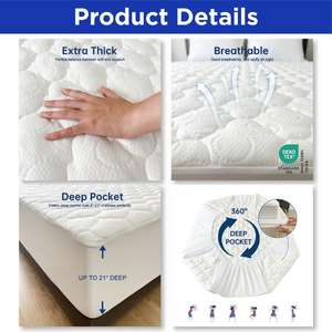 ผ้าคลุมที่นอนกันน้ำสำหรับป้องกันแมลง, ป้องกันไรฝุ่นป้องกันไรฝุ่น - Product Image 2