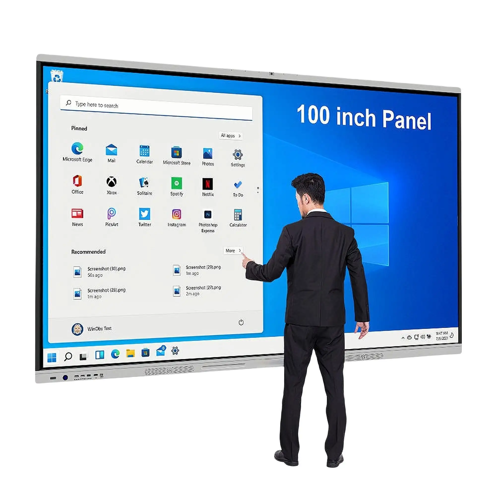 65 Inch Multi-Touch Tien Punten Touchscreen Monitor Display Interactief Smart Flatpanel Voor Onderwijs En Vergadering