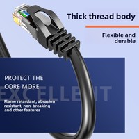 Super Categoría 6 Gigabit Cat6 1M Cable de conexión de red de computadora para cable de comunicación de conexión de enrutador