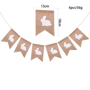 Bandera de Lino de Alta Calidad con Diseño de Conejo y Huevos de Pascua para Decoración de Paredes del Hogar, Decoración de Fiestas de Pascua, Artículos para Fiestas de Pascua - Product Image 5