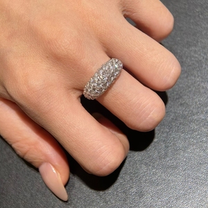 Aazuo Luxury Jewelry 18K Solid White <b>Gold</b> Lab Grown Diamonds <b>Cocktail</b> <b>Ring</b> For Women Wedding Party High Quality Fashion Jewelry - Product Image 4