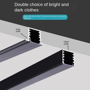 Nhựa hồ sơ ánh sáng khuếch tán góc PVC Đèn trần lõm 12V thạch cao tường LED dải nhôm hồ sơ - Product Image 2