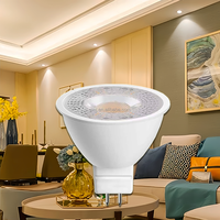 Projecteur LED MR16 3W 5W 7W AC/DC 12V 2700k 3000k 500lm Non-dimmable Ampoule GU5.3 COB Ampoule LED MR16