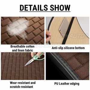 Universial Car Seat Cover Flax Automobile Seat Cushion <b>Interior</b> Protector Pad Covers Mat Cloak Cloth Breathable - Product Image 4