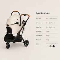 Poussette pour animaux USMILEPET avec porte-animaux détachable, 3 roues, pliage en un clic, poussette pour chien 2 en 1 avec porte-animaux détachable, poignée en cuir PU