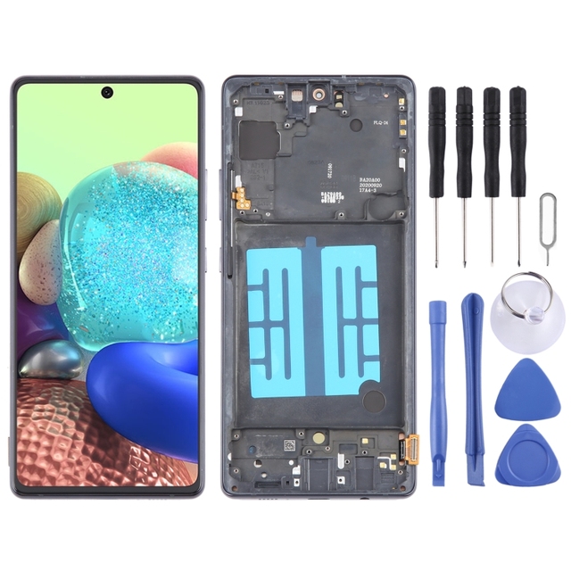 For Samsung Galaxy A71 5G SM-A716B 6.43 Inch OLED LCD Screen Digitizer Full Assembly With Frame
