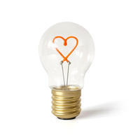 Lampe LED en forme de cœur personnalisée, décorative, élégante, à changement de couleur RVB, base A70 E40, ampoule LED de dessin animé, veilleuse et lampe de table