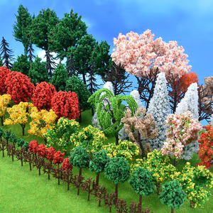 Arbres miniatures en plastique flexibles réalistes pour les chemins de fer modèles DIY Dioramas architecturaux Fairy Gardens Micro Landscape Sets - Product Image 2