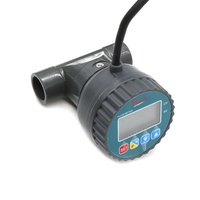 Débitmètre à turbine DN15 à prix d'usine, sortie RS485/4-20mA/impulsions, capteur de débitmètre en acier inoxydable/PVC OEM pour liquides 10-150LPM