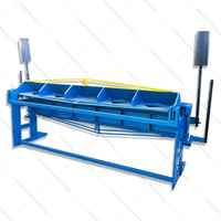 Plieuse manuelle en métal pour tôles d'acier au carbone de 1 mm d'épaisseur et de 2500 mm de large, usage domestique, neuve