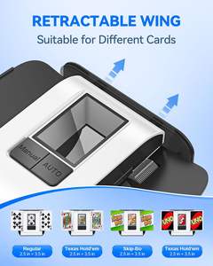 Mélangeur de cartes automatique KPAW 1-2 jeux à faible bruit rechargeable portable une presse mélangeant Texas Hold'em <span class=keywords><strong>Skip</strong></span>-<span class=keywords><strong>Bo</strong></span> Poker - Product Image 5