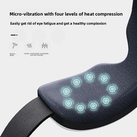 Masseur oculaire transfrontalier, appareil de soin des yeux, musique, rechargeable, pliable, en suède, vibrant, compresse chaude, masque pour les yeux 500/800mAh