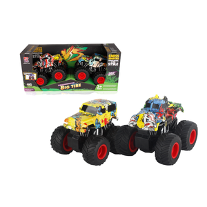 Yuglow 2'si 1 Arada 4 Çeker Ataletli Canavar Akrobasi Kamyoneti |   360 °   Graffiti Off-Road Plastik Oyuncak Döndürün - Product Image 1