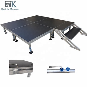 Scène de mariage durable pour événements, scène portable d'extérieur mobile à 4 pieds en aluminium pour spectacle musical - Product Image 1