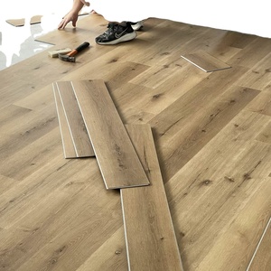 Plancher en vinyle SPC à prix avantageux, 4 mm, imperméable, pour usage intérieur en villa, <span class=keywords><strong>chêne</strong></span>, écologique, antidérapant - Product Image 1