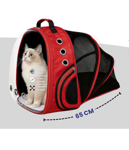Portable Expandable Cat Travel Bag Foldable Pet <b>Carrier</b> <b>Backpack</b> Style <b>Carrier</b> with Extra Space Breathable Mesh Panels - Product Image 4