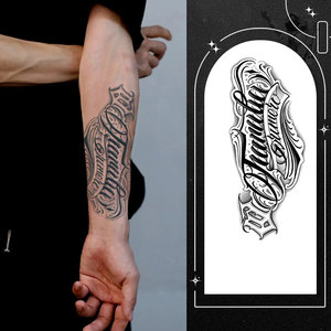 น้ำยาสมุนไพรติดทนนาน 7-15 วัน ลายสักชั่วคราวกึ่งถาวร สำหรับตกแต่งกระดูกไหปลาร้า แขน ร่างกาย <span class=keywords><strong>สวย</strong></span>งามสมจริง กันน้ำ พร้อมสติกเกอร์ลายสัก - Product Image 6