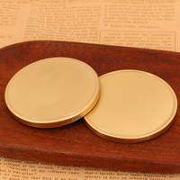 Pièce de monnaie vierge en métal d'acier inoxydable de 40mm personnalisée miroir laiton mat cuivre stock laser graver des pièces de défi vierges pour la gravure