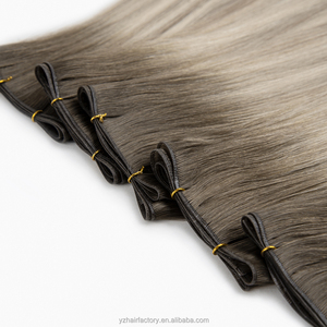 ผมต่อแบบ Genius Weft ของแท้ 100% ไม่ผ่านการแปรรูปจากรัสเซีย  แบบเส้นบาง มองไม่เห็นรอยต่อ  แบบ Double Drawn รุ่นใหม่ล่าสุด - Product Image 4
