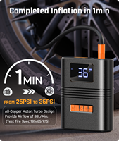Nexest Portable 12V Car Power Bank Mini gonfleurs de pneus Jump Starter Pompe à air pour voiture avec compresseur d'air 8800 Mah Max 150Psi