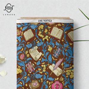 Tissu Popeline Imprimé Numérique 100% Coton Biologique Motif Liberty Tana Écologique Absorbant l'Humidité Respirant Poids Moyen - Product Image 5