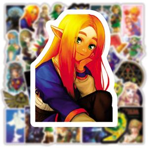 50 pièces célèbre jeu drôle la légende de <span class=keywords><strong>Zelda</strong></span> autocollant étiquette pour enfants garçon décor bricolage cahier téléphone vinyle autocollants - Product Image 2