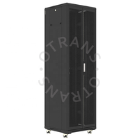 Kabinet Server Jaringan Pintu Mesh Ventilasi Tinggi Presisi Otrans Laris Manis 19 Inch Stok Internasional Hitam