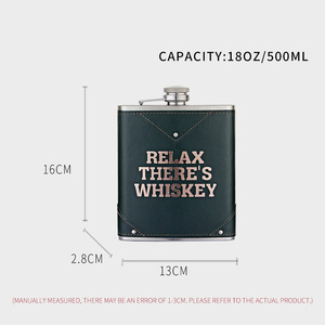 Piccola caraffa russa in acciaio inox 304, confezione regalo di alta qualità, bottiglia per liquori bianchi rinforzata da 18 once, ideale come regalo - Product Image 4