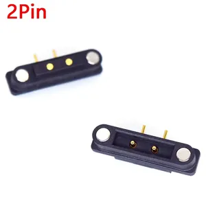 1 par 2A impermeável Ímã Mola Carregada Pogo pino conector 2/3/4/5pin através de furos PCB Mount masculino feminino DC Max Power Charge