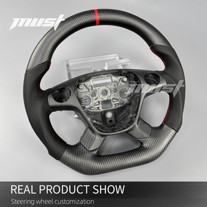 Volant personnalisé en fibre de carbone mate pour <span class=keywords><strong>Ford</strong></span> Transit <span class=keywords><strong>Connect</strong></span> Wagon <span class=keywords><strong>XL</strong></span> XLT Custom <span class=keywords><strong>Tourneo</strong></span> 2013-2019, amélioration de l'intérieur - Product Image 3