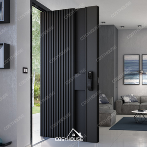 Puerta de Entrada de Villa de Lujo, Puerta Principal Exterior Moderna de Aluminio, Puerta Frontal Personalizada de Alta Gama - Product Image 6