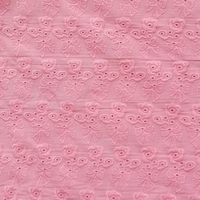 Tissu de broderie Floral blanc uni tissé en coton pur personnalisé de haute qualité pour robe de fille