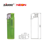 Briquet électronique en plastique élégant pour usage intensif, rechargeable au gaz pour fumeurs