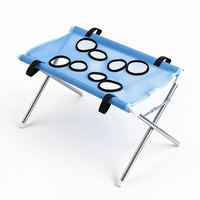 Table de toilettage pliable en acier inoxydable et polyester pour animaux de compagnie (chats et chiens) avec support – Vente en gros