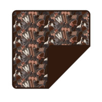 Couverture pour bébé en bambou réversible personnalisée avec feuilles d'automne multicolores, fond foncé, feuillage d'automne, couverture pour nouveau-né