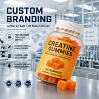 Créatine monohydratée pour adultes, hommes, femmes, athlètes, gommes de créatine pour la remise en forme