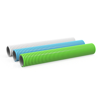 Tuyau PE 75mm à alimentation en air efficace Installation facile Tube à soufflet ondulé flexible pour conduit d'air du système de ventilation