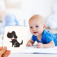 Flashcards educativos en blanco y negro, tarjeta Flash impresa de juego, tarjeta ABC para bebé de 0 a 36 meses